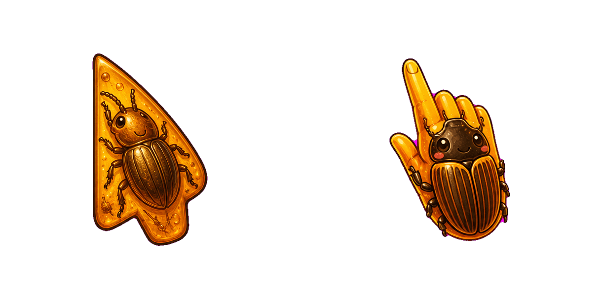 Amber Ground Beetle cursor pack
