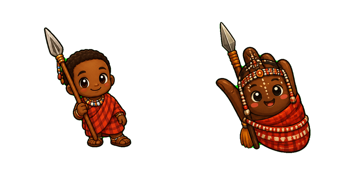Pack de curseurs personnalisés Africa Maasai Spear