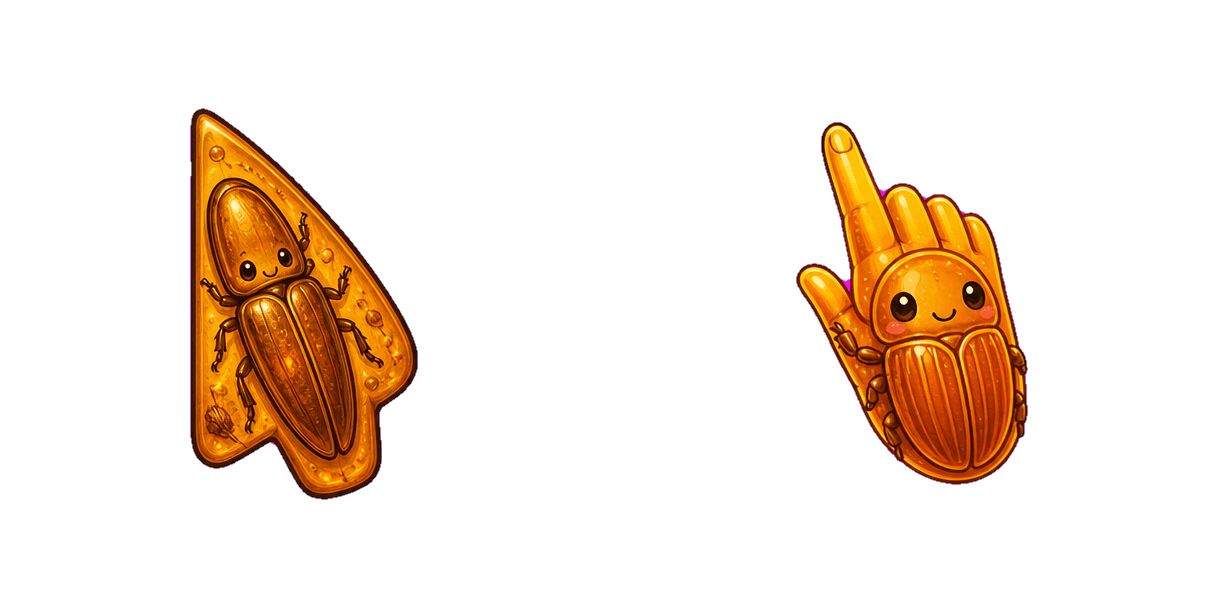 Amber Click Beetle cursor pack