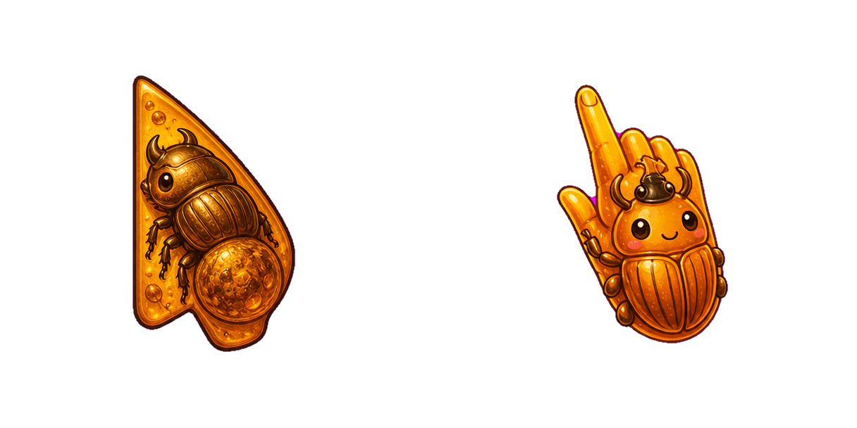 Amber Dung Beetle cursor pack