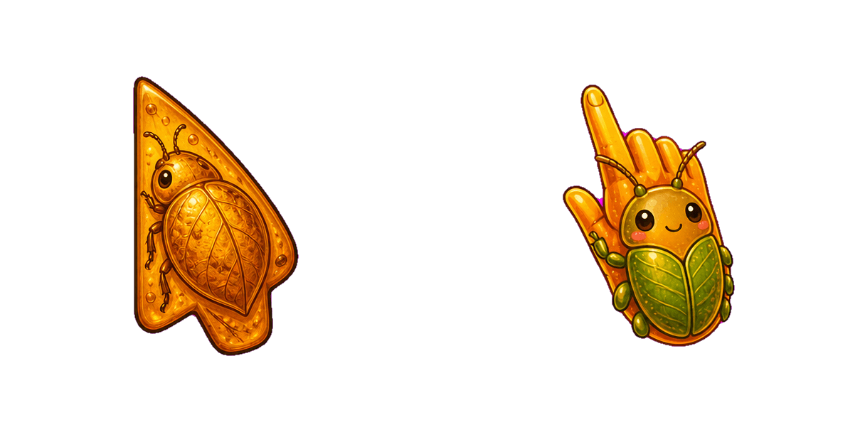 Amber Leaf Beetle cursor pack