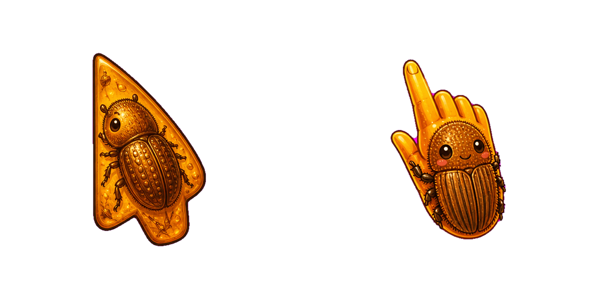 Amber Bark Beetle cursor pack