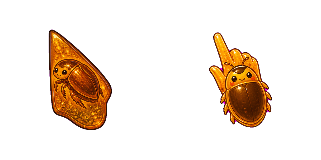 Amber Water Beetle cursor pack