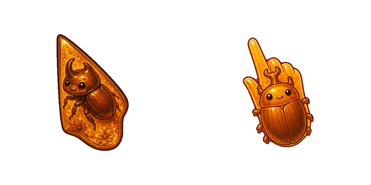 Amber Scarab Beetle cursor pack