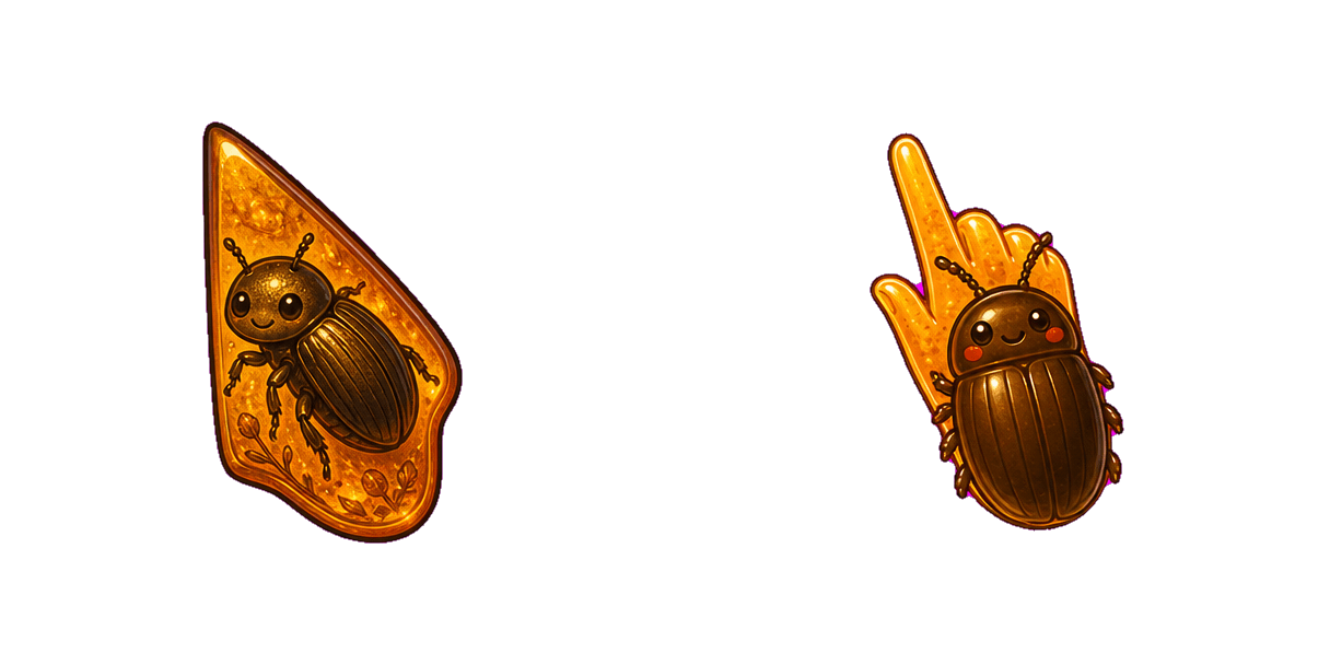 Amber Darkling Beetle cursor pack