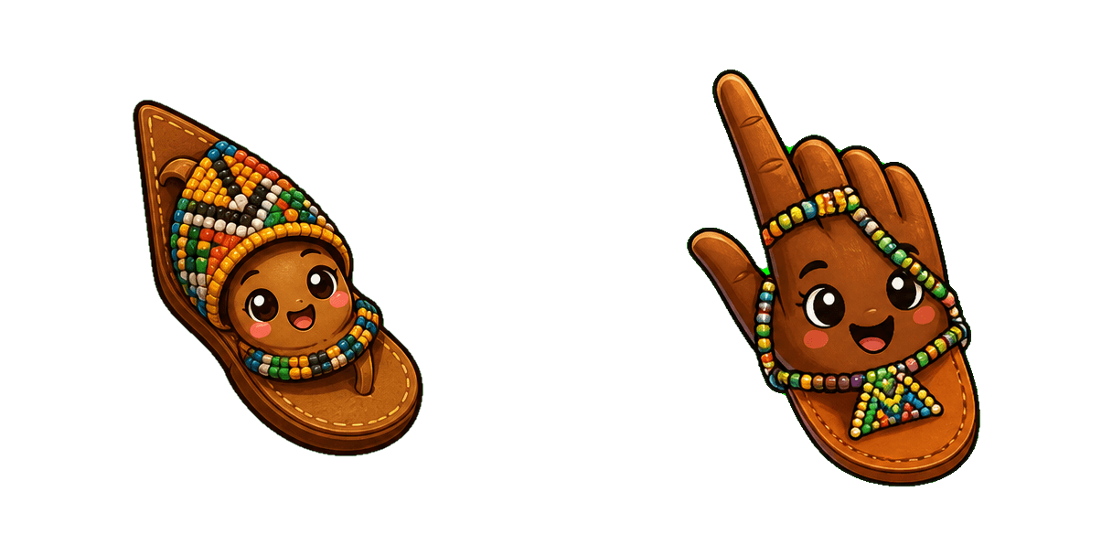Africa Beaded Sandals cursor pack