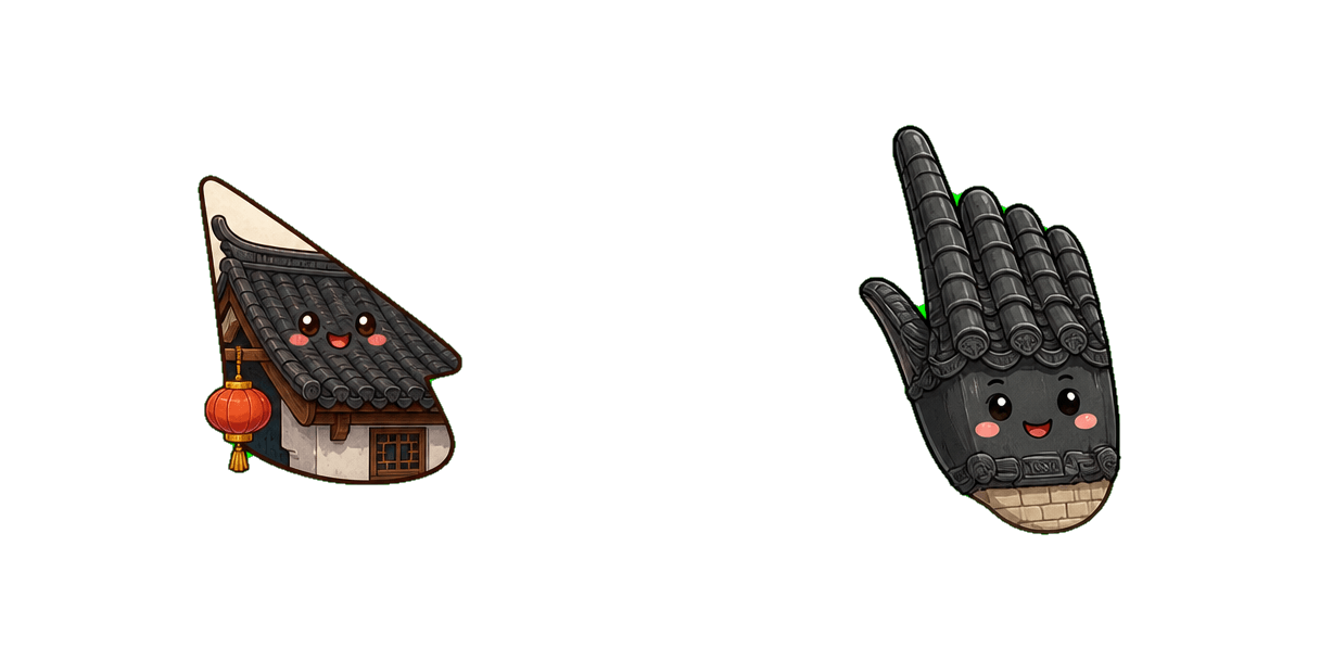 Jiangnan Black Tile Roof Cursor-Paket