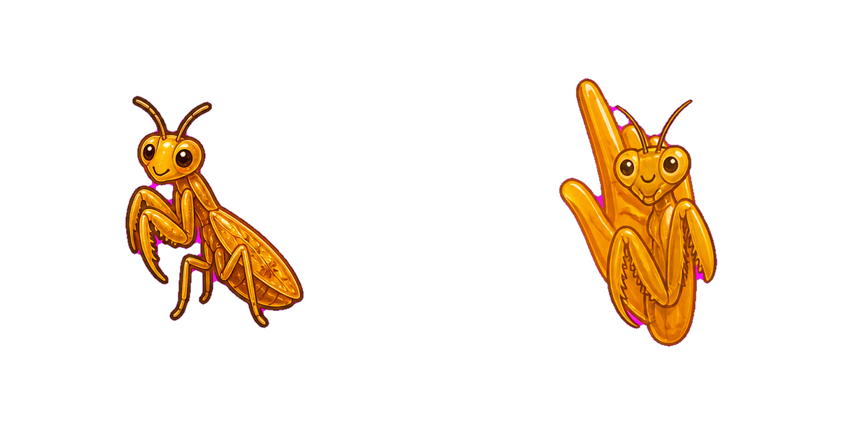 حزمة المؤشرات المخصصة Amber Praying Mantis