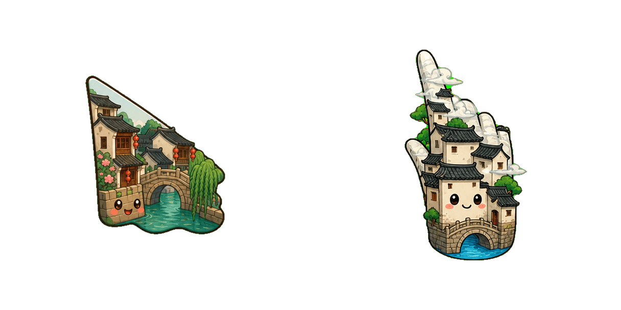 Misty Water Town Cursor-Paket