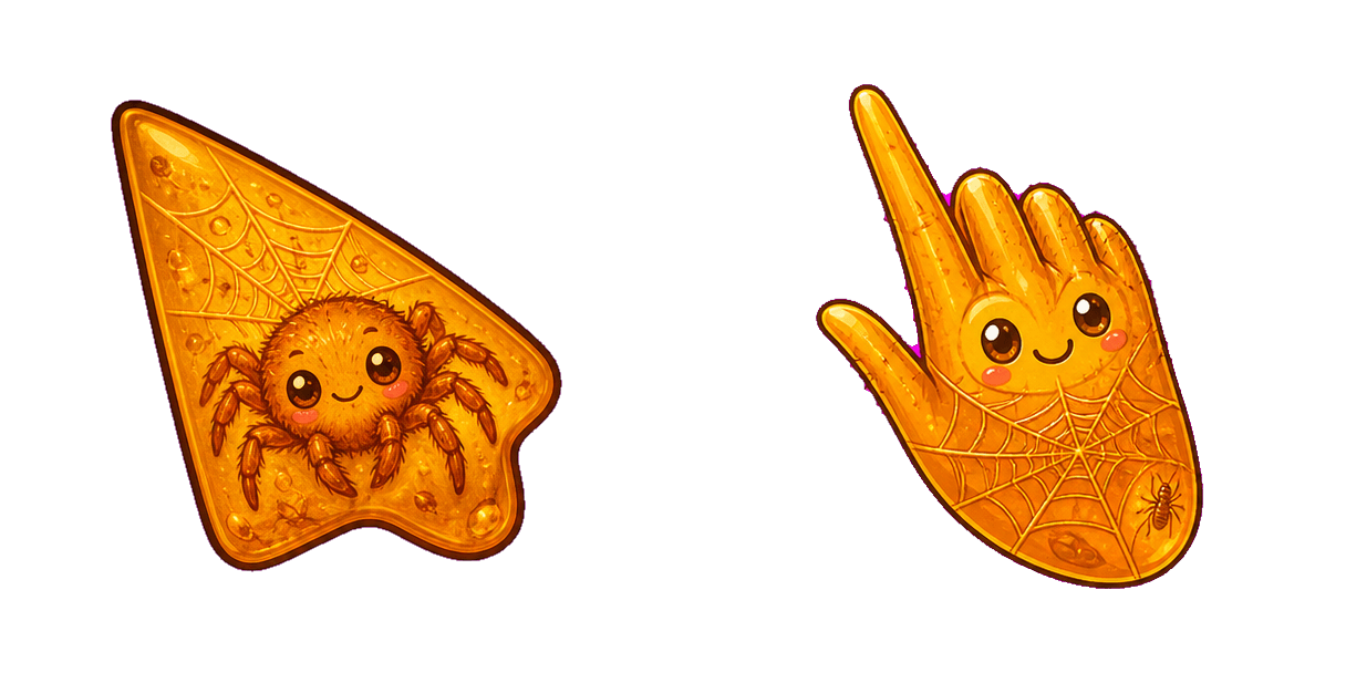 حزمة المؤشرات المخصصة Amber Webspinner