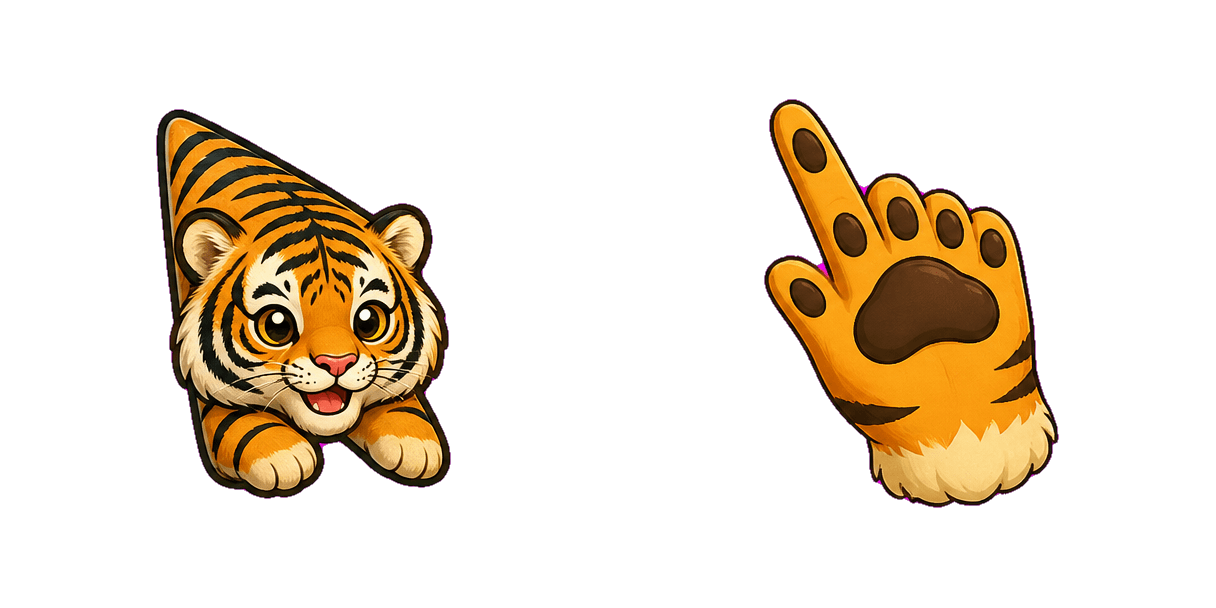 Jungle Malayan Tiger cursor pack