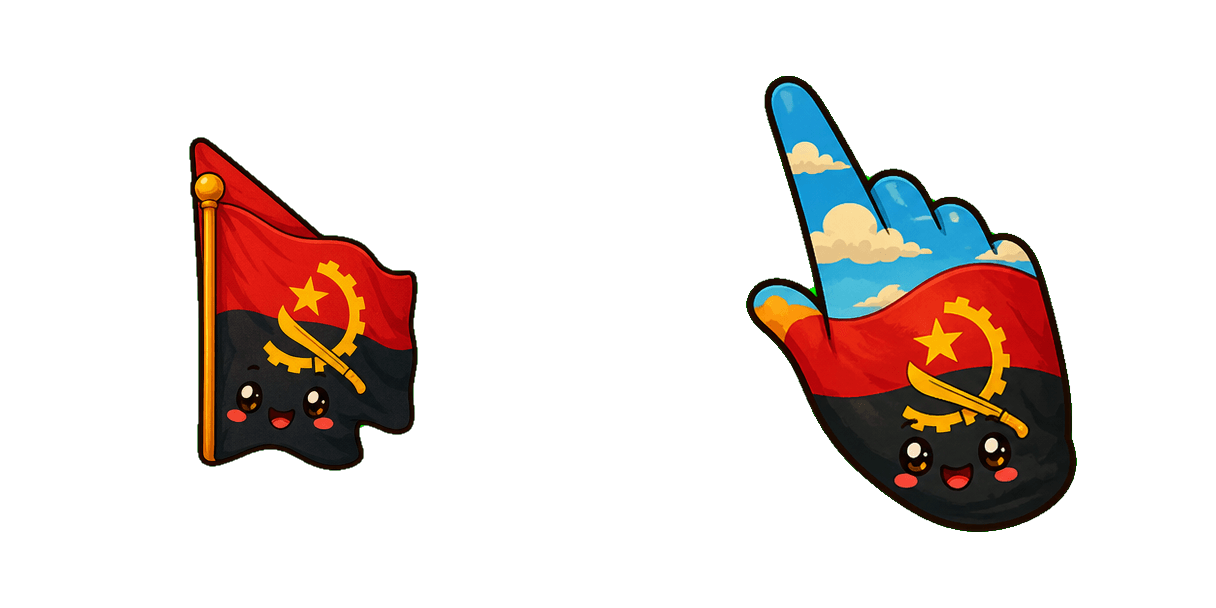 Angola Flag Cursor-Paket