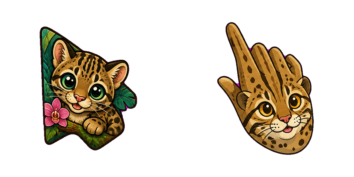 Jungle Margay Cat cursor pack