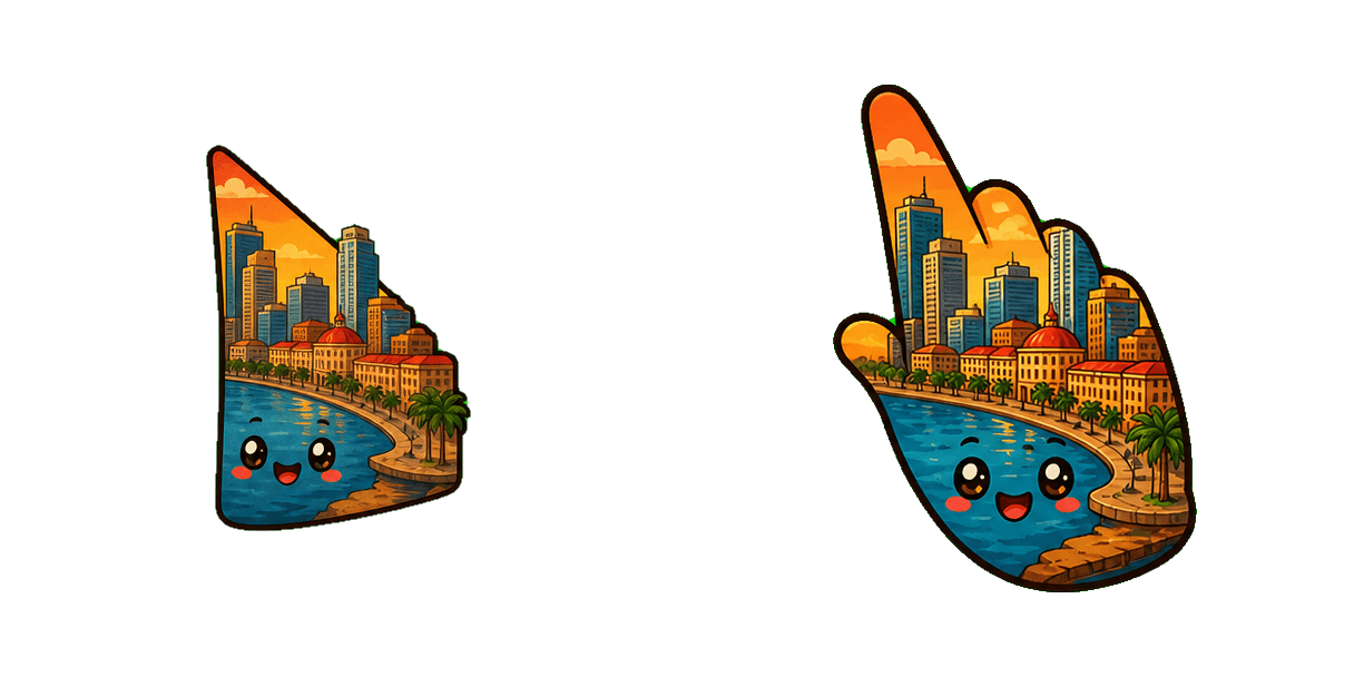 Angola Luanda Skyline Cursor-Paket
