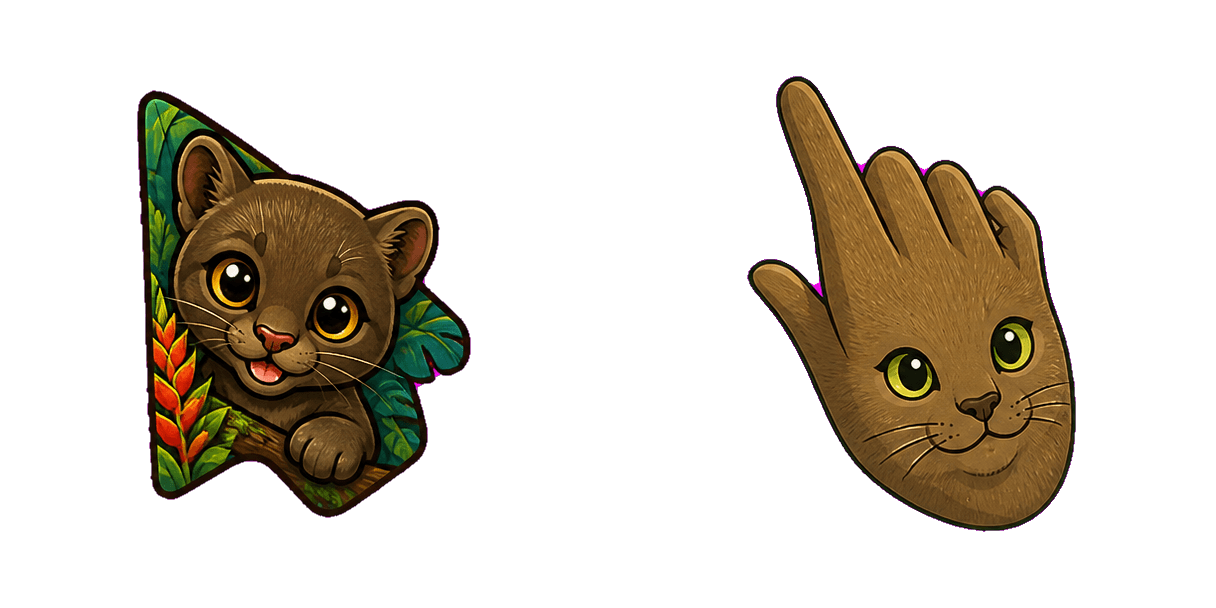 Jungle Jaguarundi cursor pack
