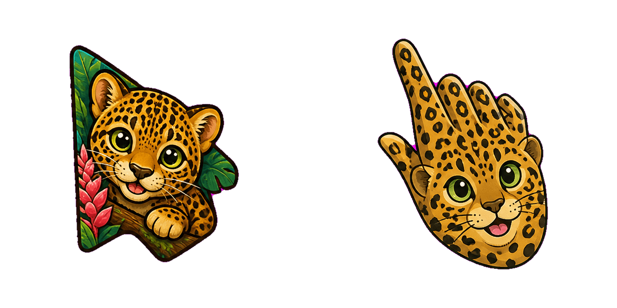 Jungle Asian Leopard cursor pack