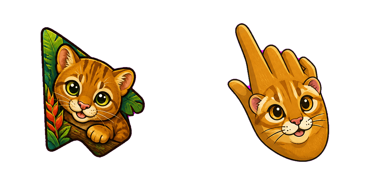 Jungle Golden Cat cursor pack