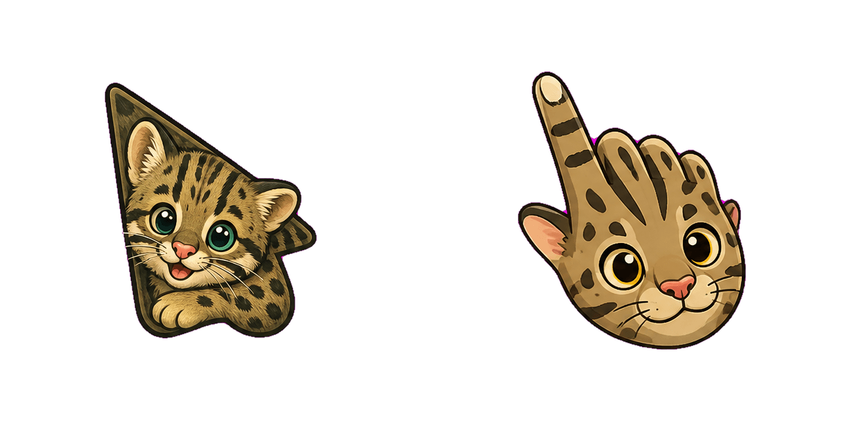 Jungle Fishing Cat cursor pack