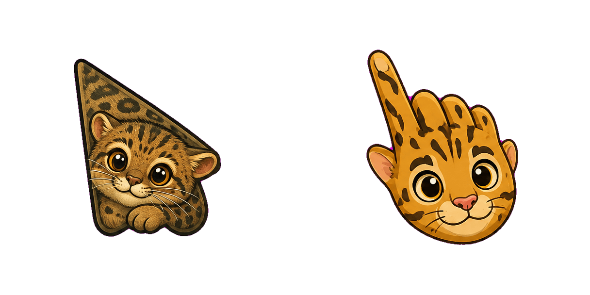 Jungle Flat-Headed Cat cursor pack