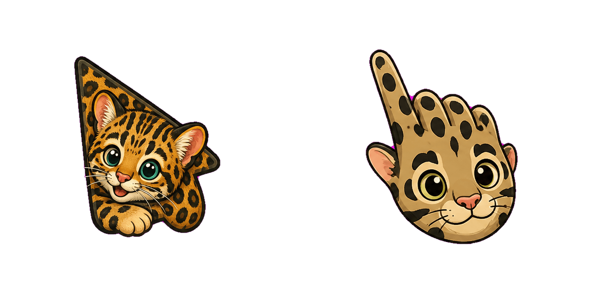 Jungle Marbled Cat cursor pack