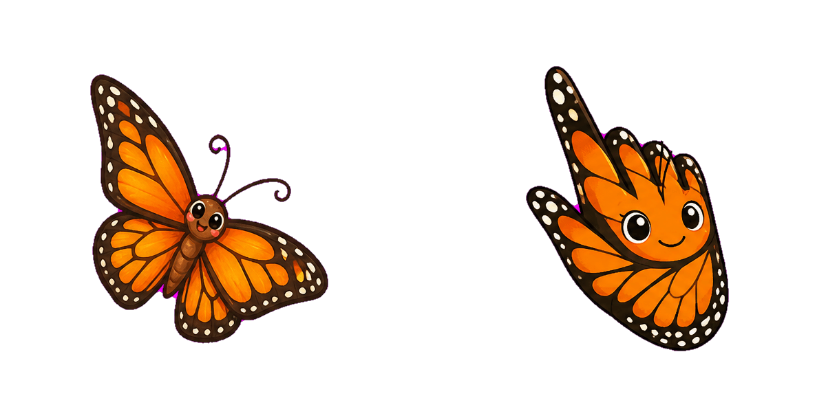 Jungle Monarch Butterfly Cursor-Paket