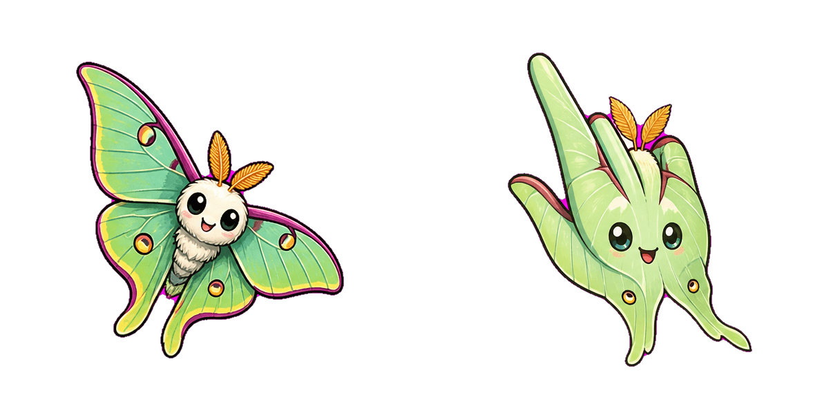 Jungle Luna Moth Cursor-Paket