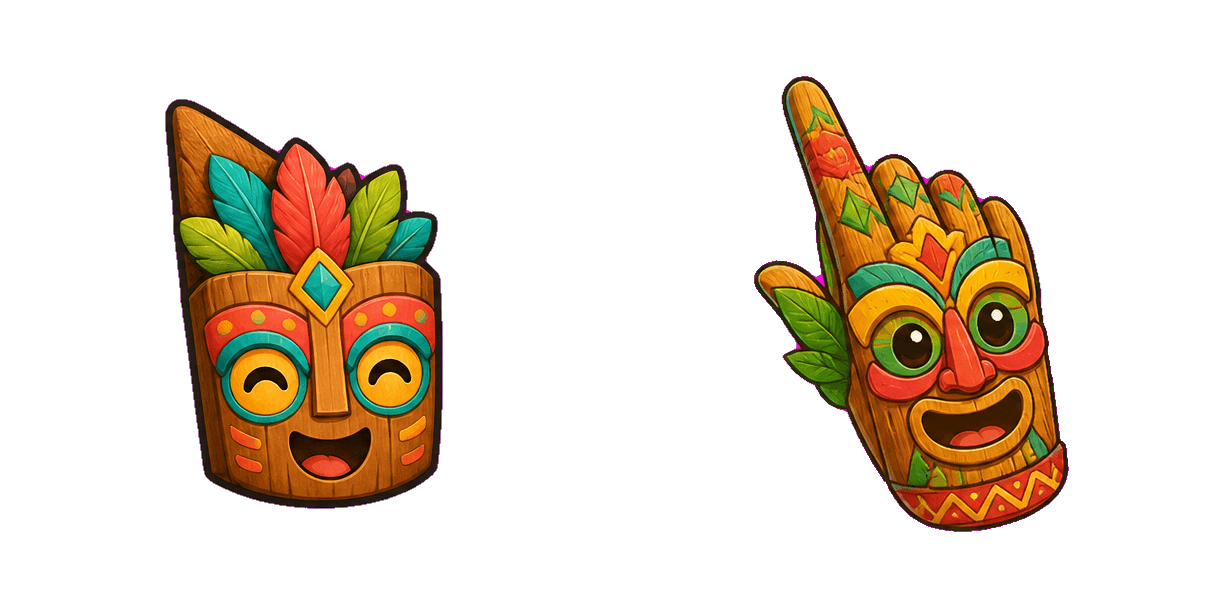 Jungle Wooden Mask Cursor-Paket