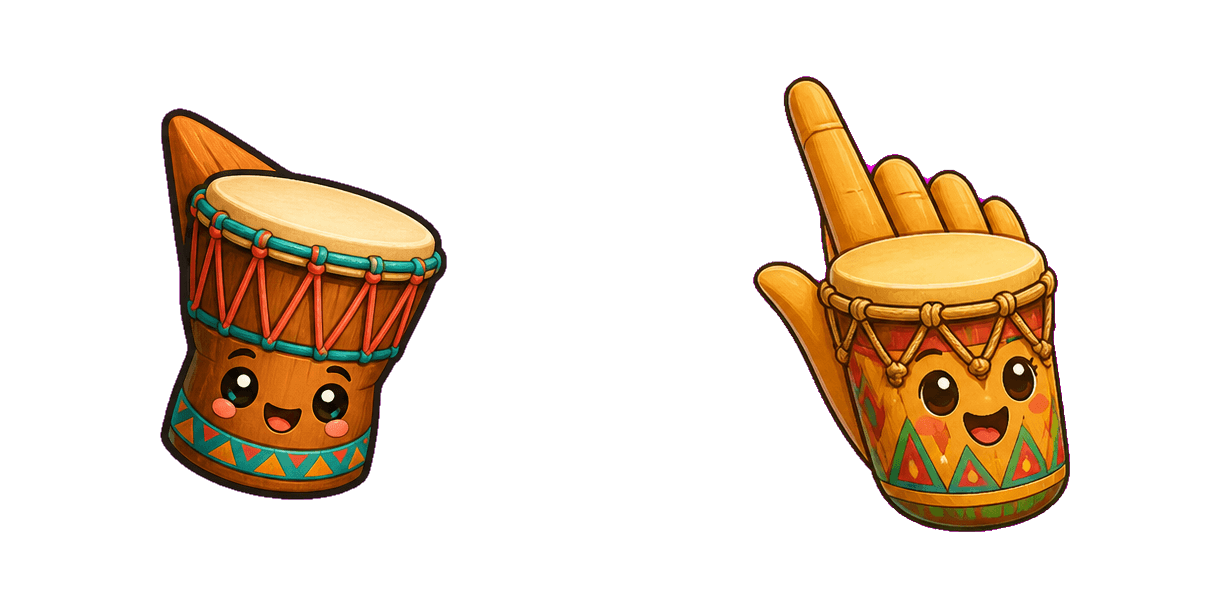 Jungle Tribal Drum Cursor-Paket