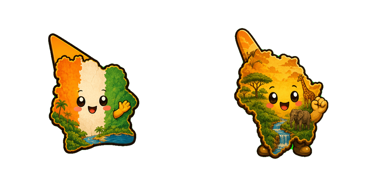 حزمة المؤشرات المخصصة Côte d’Ivoire Map