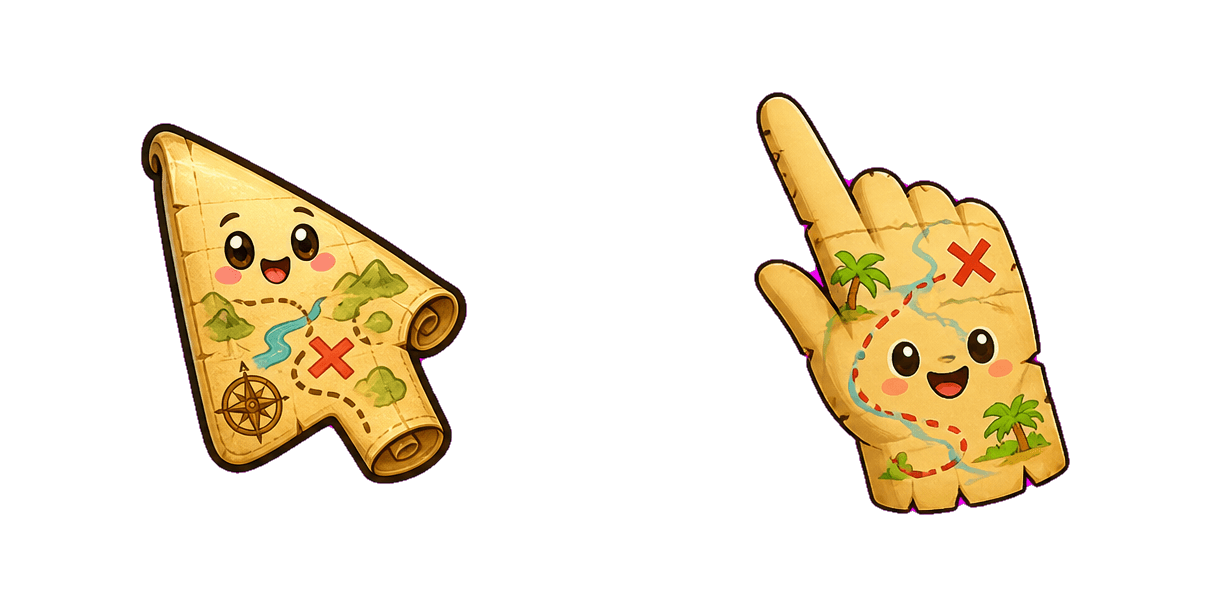 Jungle Treasure Map Cursor-Paket