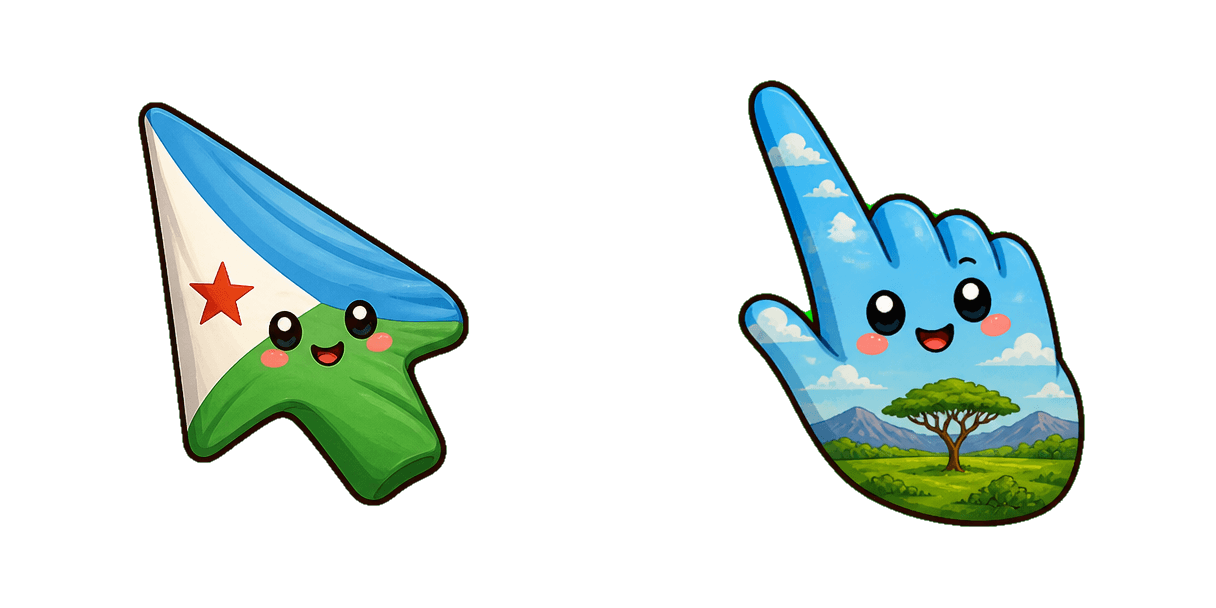 حزمة المؤشرات المخصصة Djibouti Flag