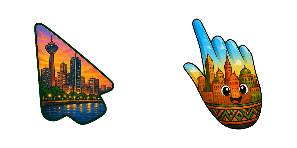 DR Congo Kinshasa Skyline Cursor-Paket