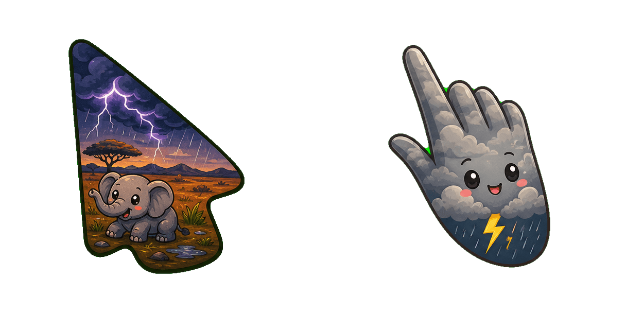 Africa Savanna Thunderstorm Cursor-Paket