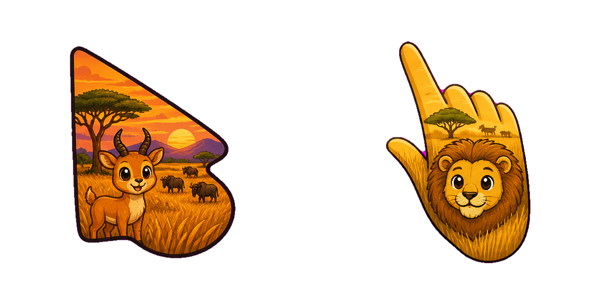 Africa Serengeti Grassland Cursor-Paket