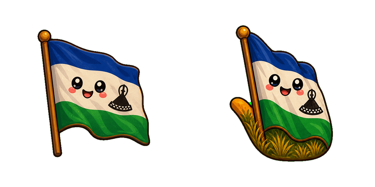 Lesotho Flag Cursor-Paket