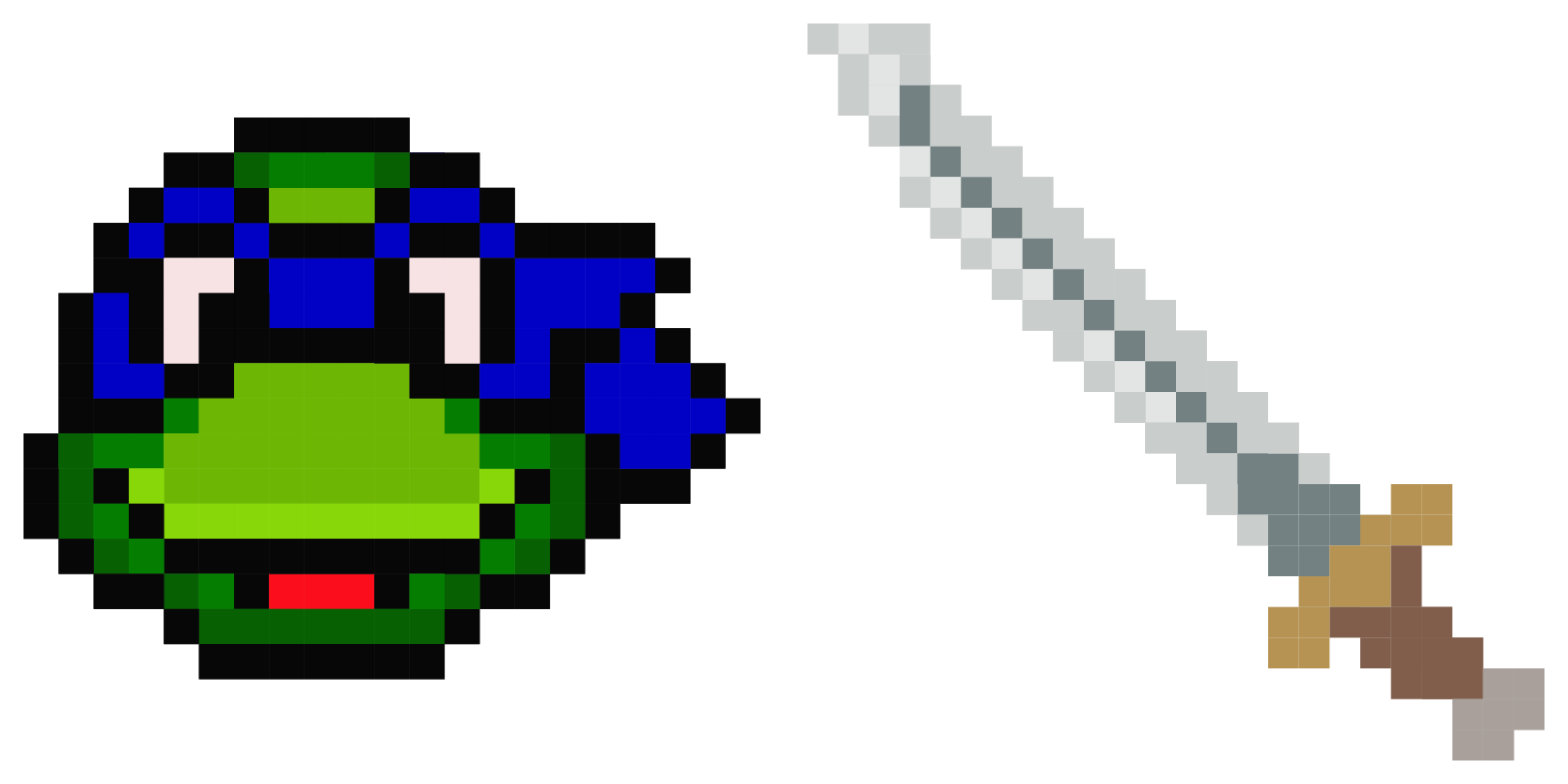 Leonardo Ninja Turtles Pixel cute cursor