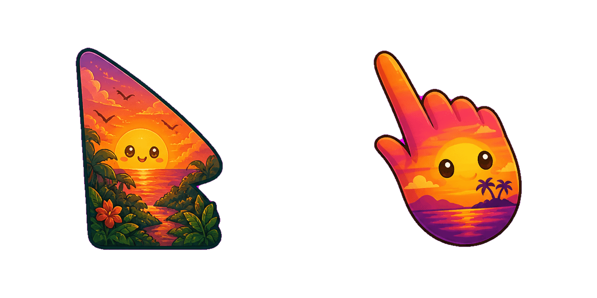 حزمة المؤشرات المخصصة Jungle Orange Sunset