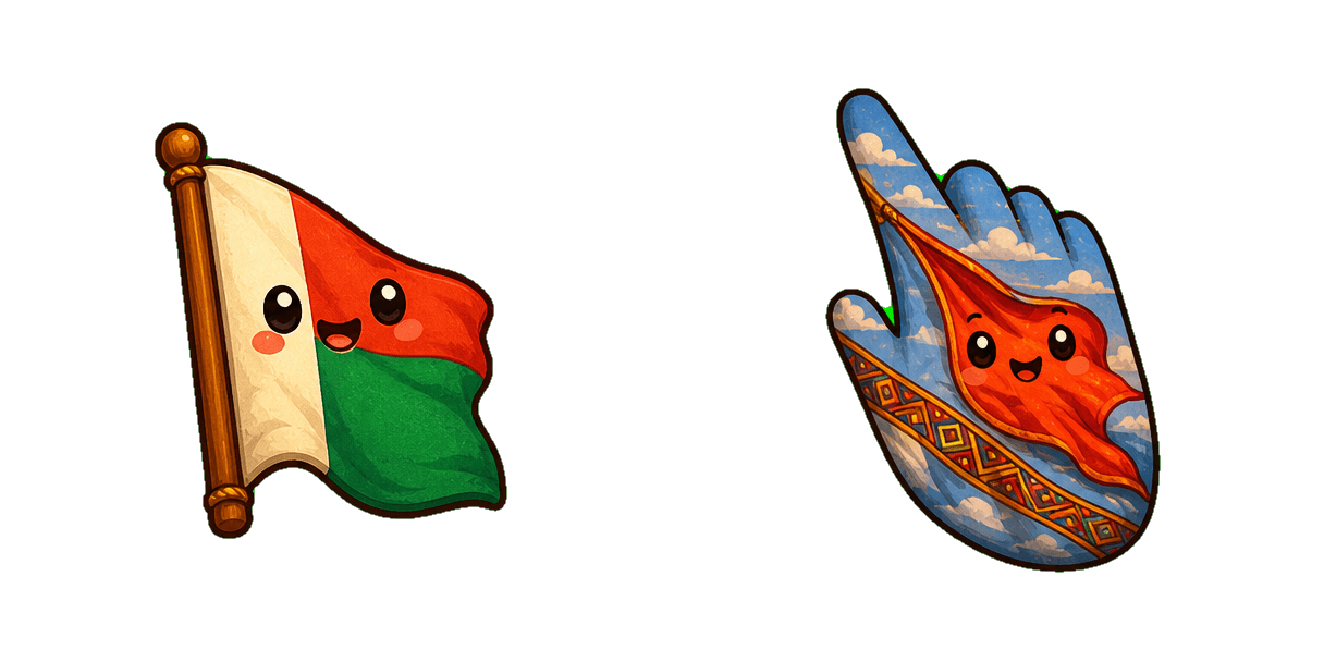 حزمة المؤشرات المخصصة Madagascar Flag