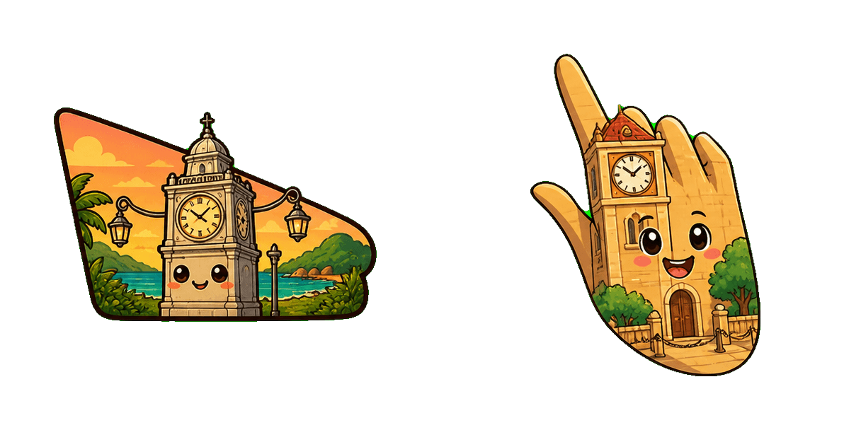 Africa Victoria Seychelles Clocktower Cursor-Paket