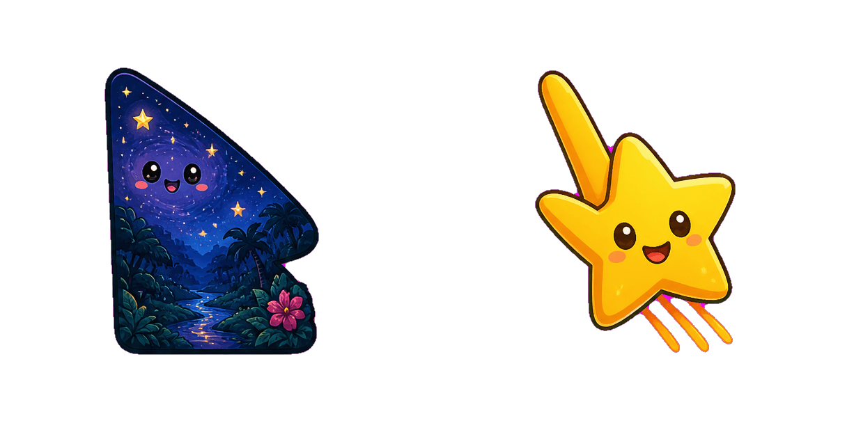 حزمة المؤشرات المخصصة Jungle Starry Night