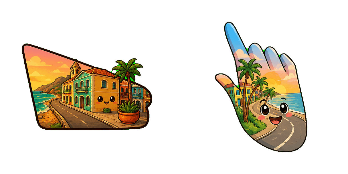 Africa Praia Coastal Street Cursor-Paket