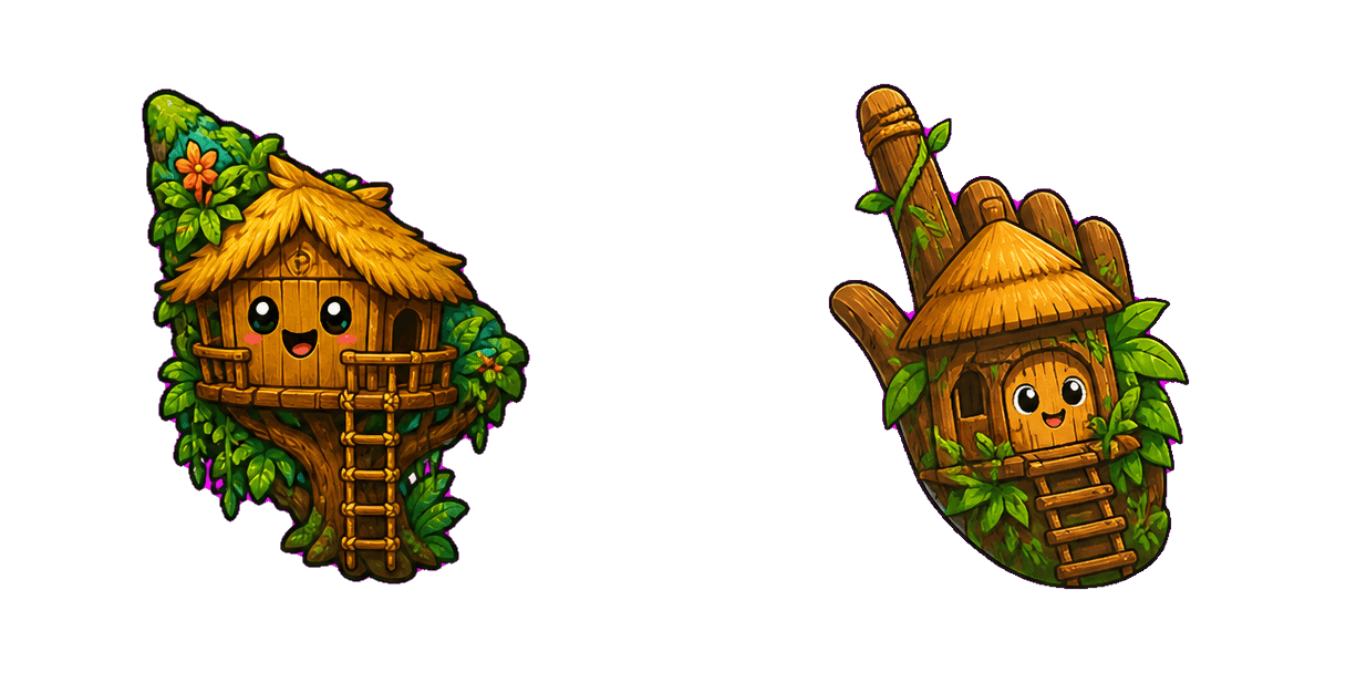 حزمة المؤشرات المخصصة Jungle Wooden Treehouse
