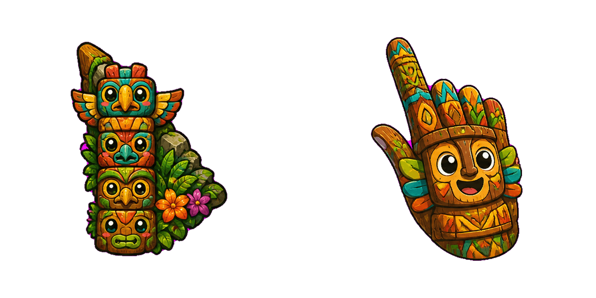 حزمة المؤشرات المخصصة Jungle Totem Pole