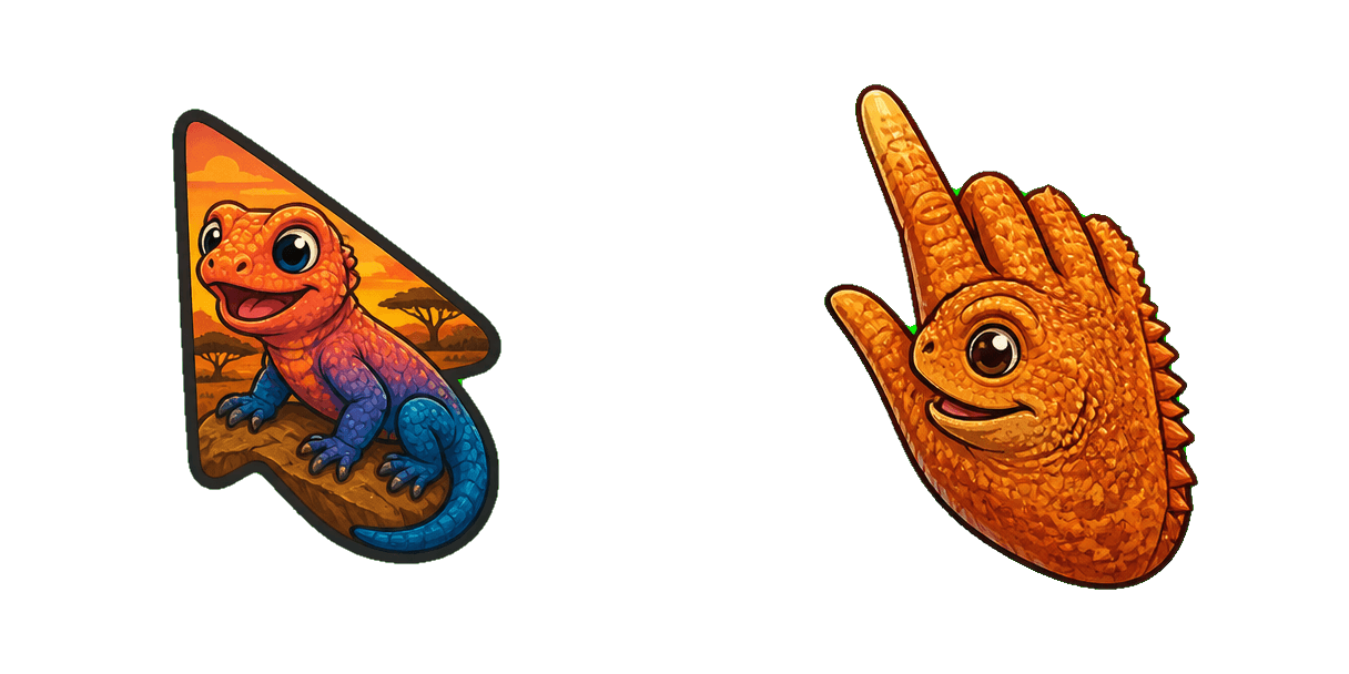 Agama Lizard cursor pack