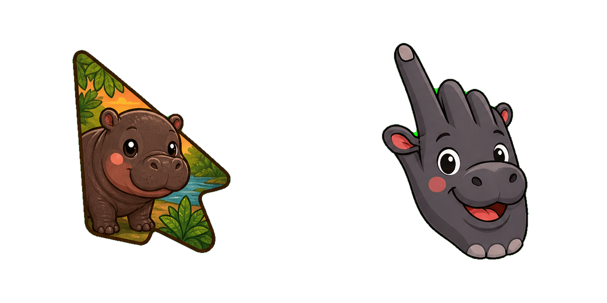 Pygmy Hippopotamus Cursor-Paket