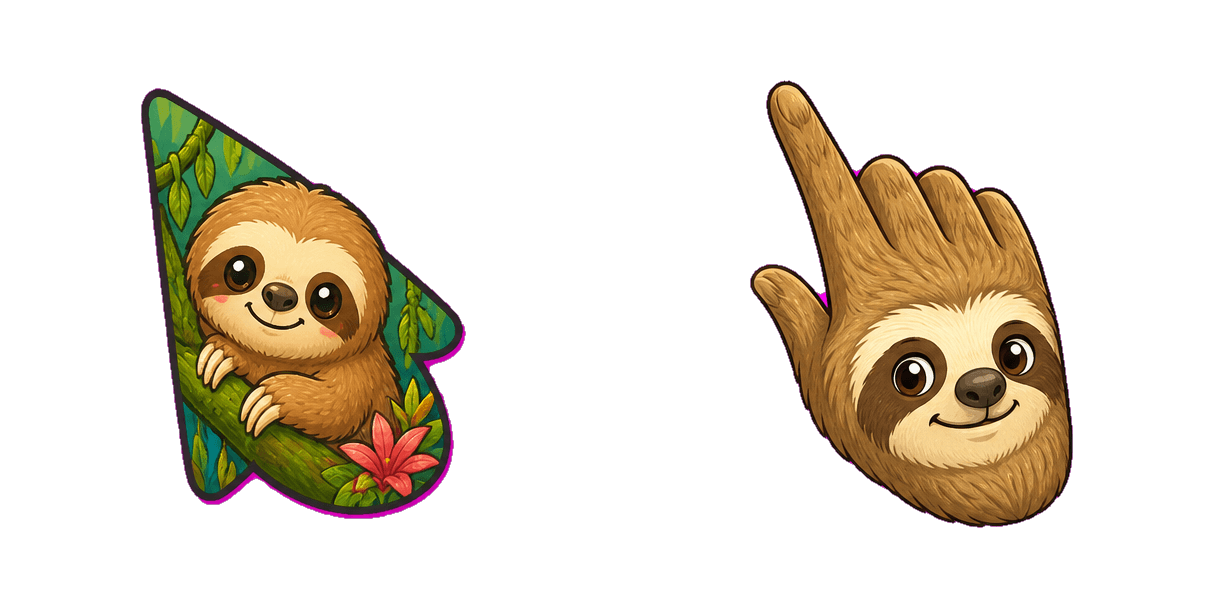 Jungle Sloth Cursor-Paket