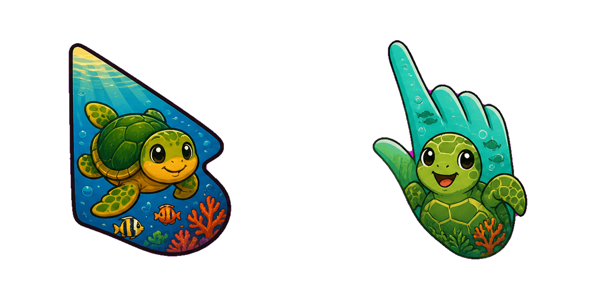 Green Sea Turtle Cursor-Paket