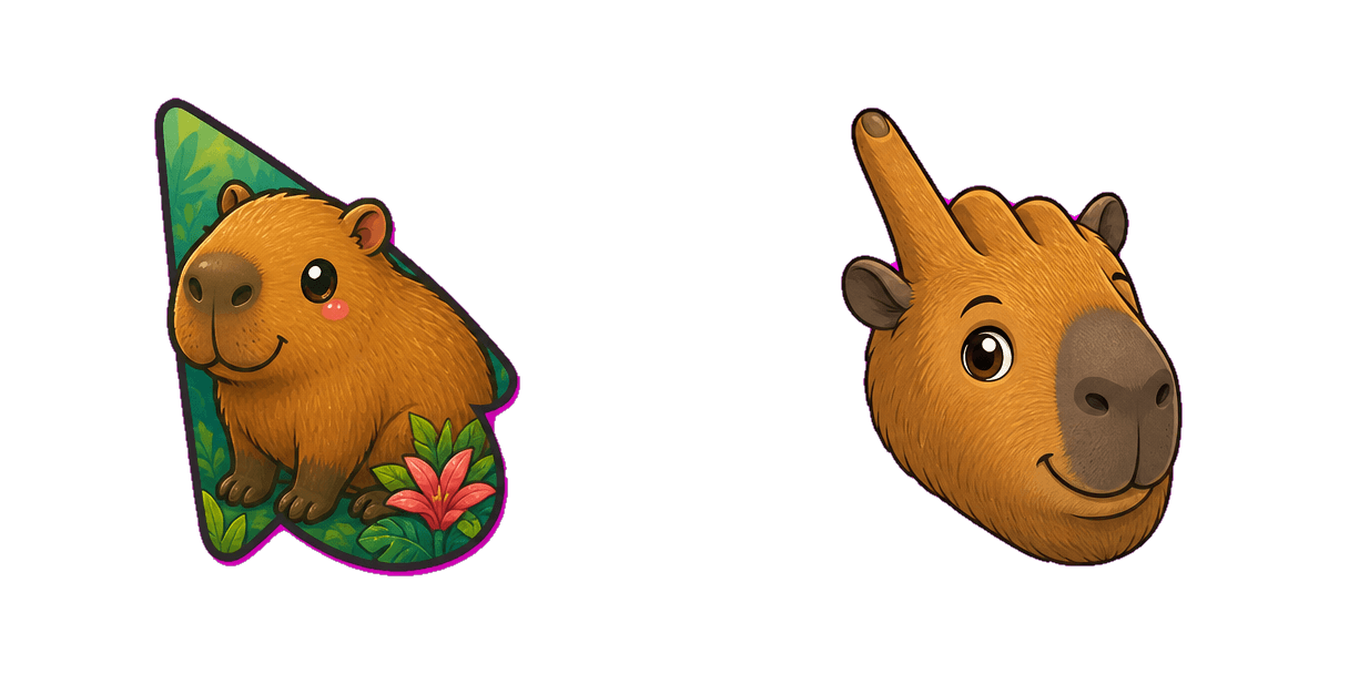 Jungle Capybara Cursor-Paket