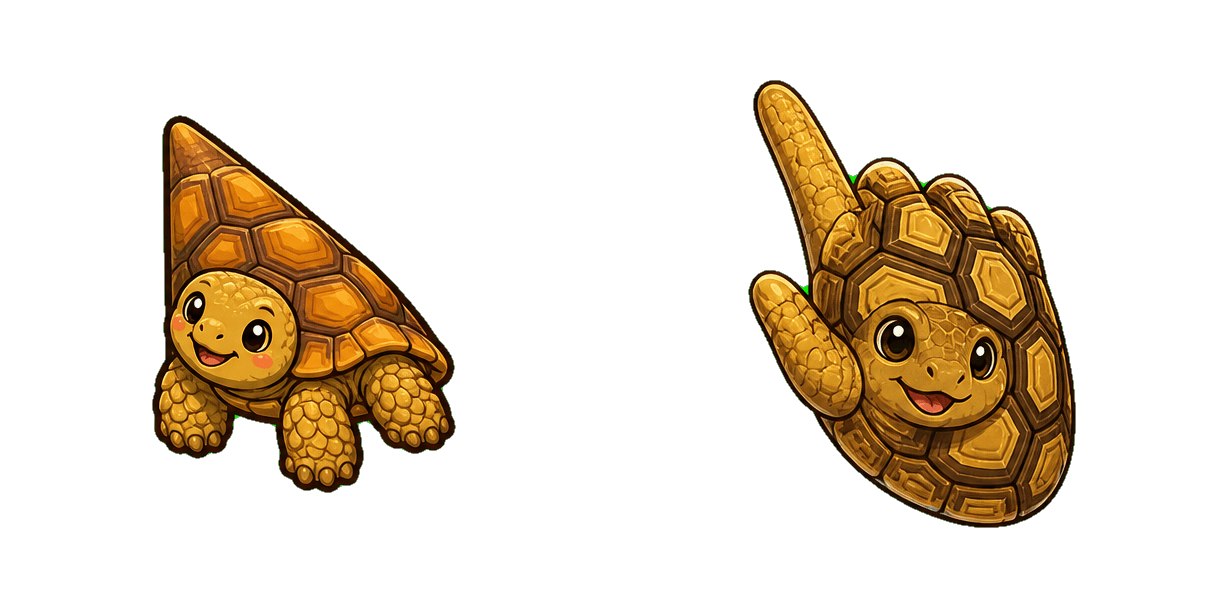 African Spurred Tortoise Cursor-Paket