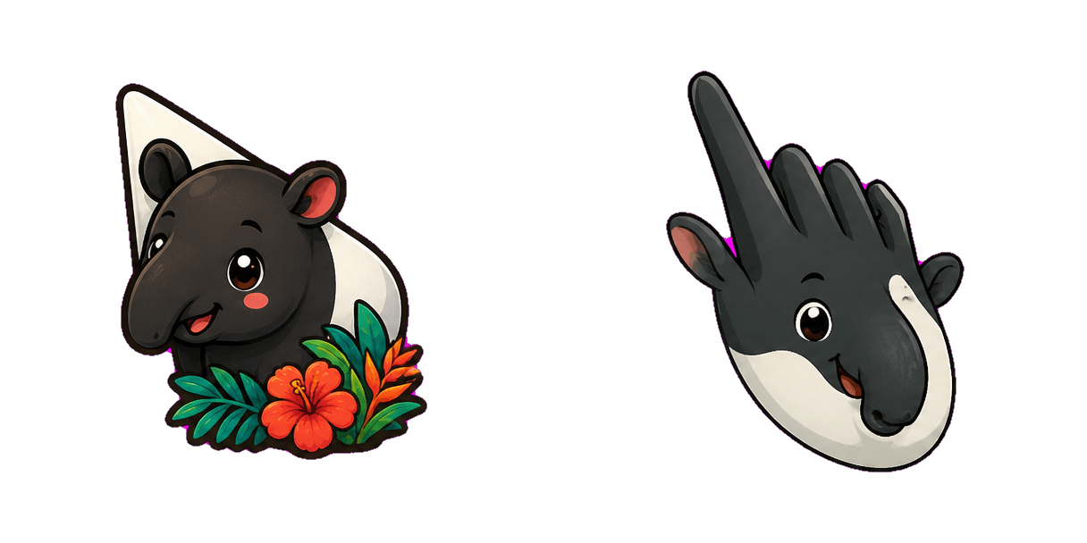 Jungle Malayan Tapir Cursor-Paket